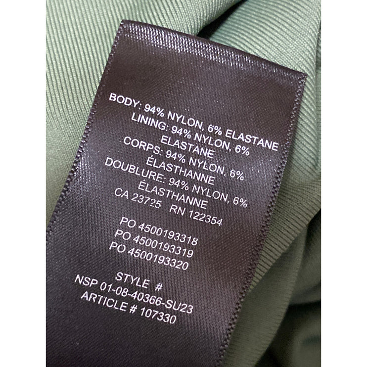 Aritzia Babaton Womens Olive Green Sleeveless Square Neck Jumpsuit Romper Sz S