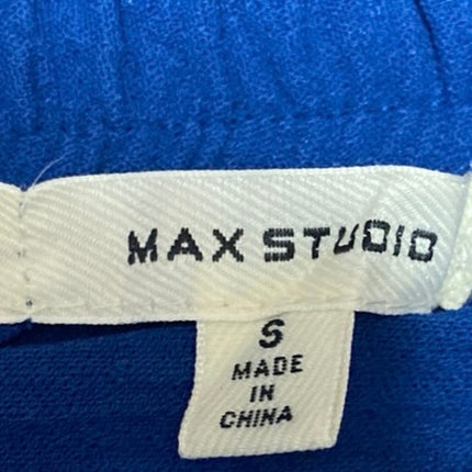 Max Studio Blue Sleeveless Square Neck Cami Tiered Midi Maxi A-Line Dress Size S