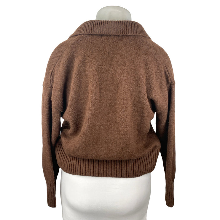 Banana Republic Brown Collared Long Sleeve Button Down Cardigan Sweater Top XL