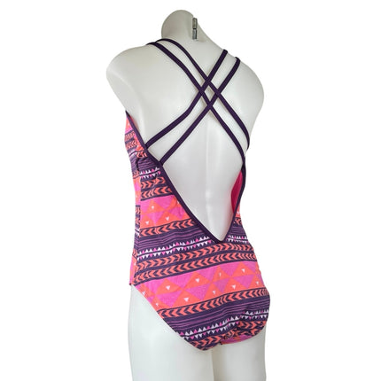 Carve Designs Multicolor Geometric Sleeveless One Piece Swim Suit Swimwear Sz L