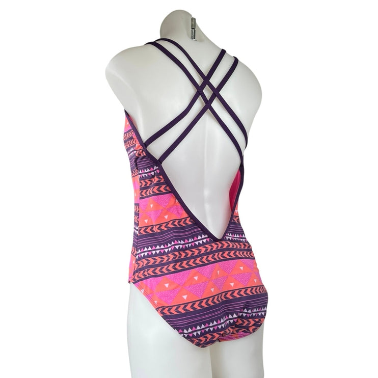 Carve Designs Multicolor Geometric Sleeveless One Piece Swim Suit Swimwear Sz L