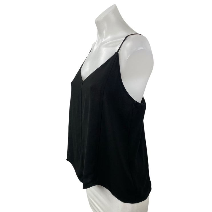 Decker Women's Black Sleeveless V Neck Thin Strap Cami Camisole Tank Top Size L