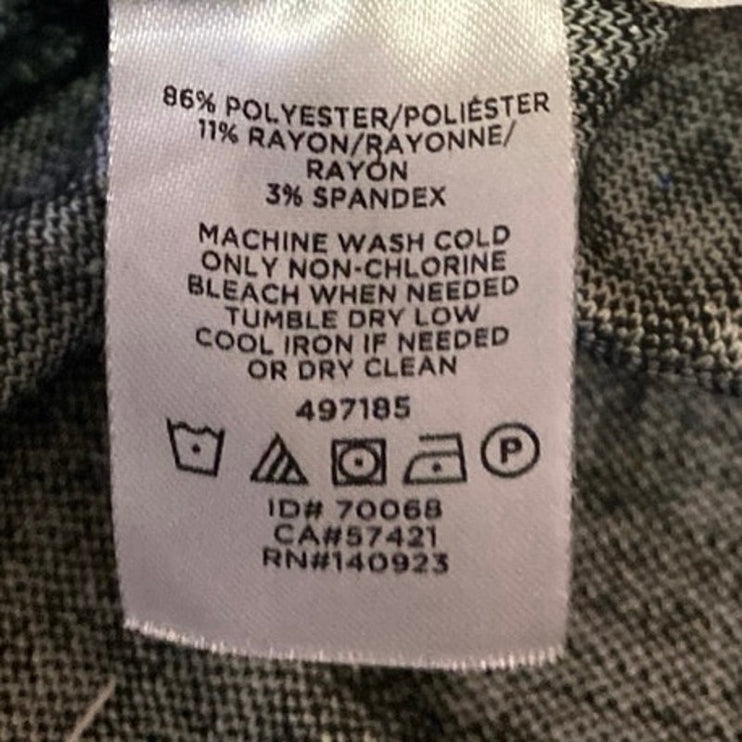 Ann Taylor LOFT Gray Short Sleeve Crew Neck Ruffle Mini Shift Dress Size XS