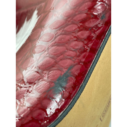 Vince Camuto Benedie Red Patent Leather Crocodile Pointed Toe Ankle Boots Sz 10