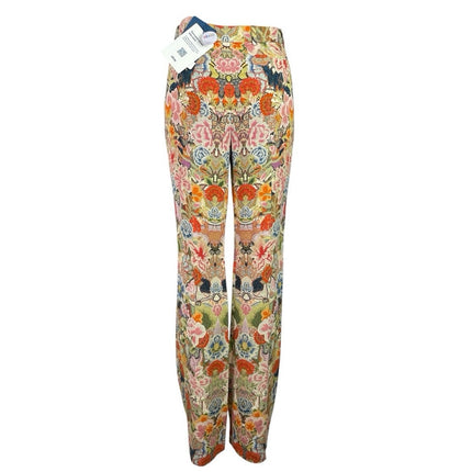 NEW Alexander McQueen Floral Tapestry Bootcut Flared Trousers Pants Size 44
