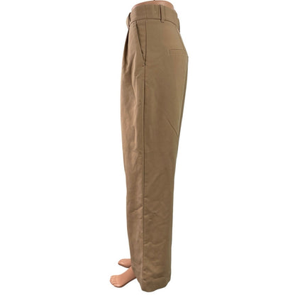 Abercrombie & Fitch Womens Brown Pleated High Waisted Wide Leg Trousers Pants 27