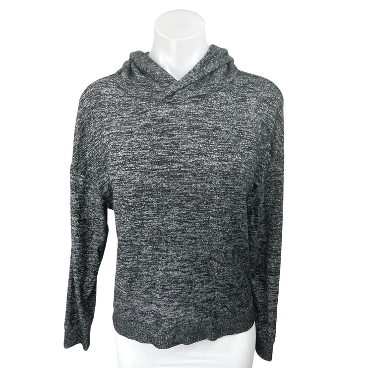Gap Women's Black Heather Long Sleeve Pullover Hooded Hoodie Sweat Shirt Top S