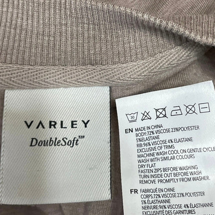 Varley Women's Heather Tan Taupe Long Sleeves Relaxed Pullover Sweater Top Sz S