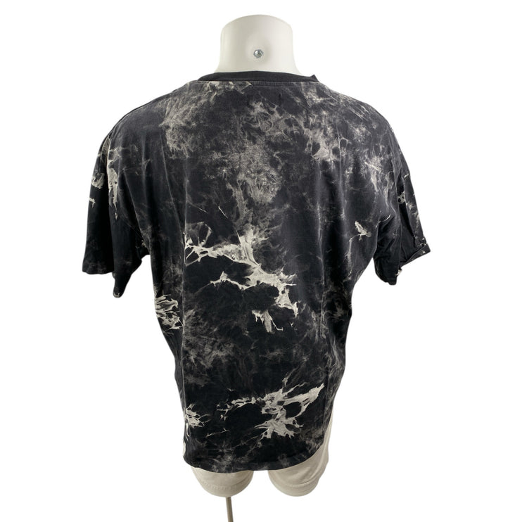 Russell Park Men's Black White Tie Dye Short Sleeve Crewneck T Shirt Tee Top 2XL
