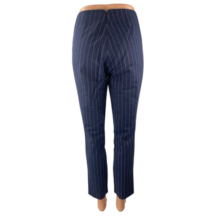 Rag & Bone Simone Snap Ankle Navy Blue Striped High Rise Skinny Trousers Pants 0