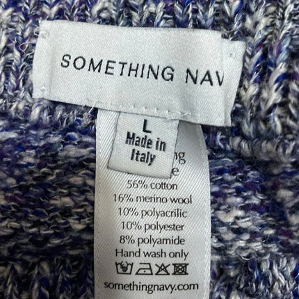 Something Navy Women's Blue Merino Wool Wide Leg Casual Lounge Sweat Shorts Sz L
