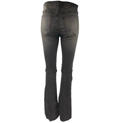 Free People Women's Gray Mid Rise Pull On Bootcut Flared Denim Jeans Pants Sz 27