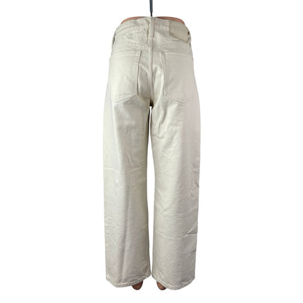NEW Banana Republic 90s Relaxed White High Rise Wide Leg Denim Jeans Size 26