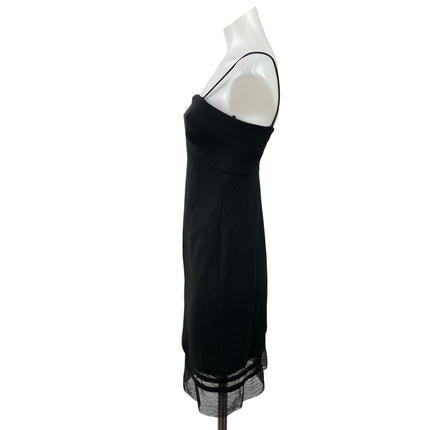 BCBGMaxazria Black Sleeveless Cami Camisole Mini Bodycon Slip Tank Dress Size 0