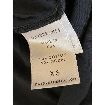 Free People Daydreamer Rolling Stones Black Leopard Tongue Tee T-shirtTop Sz XS