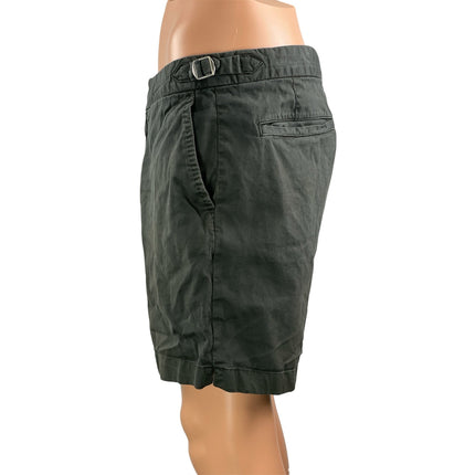 MJB Men's Gray Mid Rise Golf Casual Straight Chino Khaki Bermuda Shorts Size 34