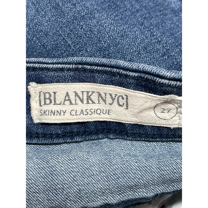 Blank NYC Women's Blue Dark Wash Low Waist Slim Skinny Denim Jeans Pants Size 27