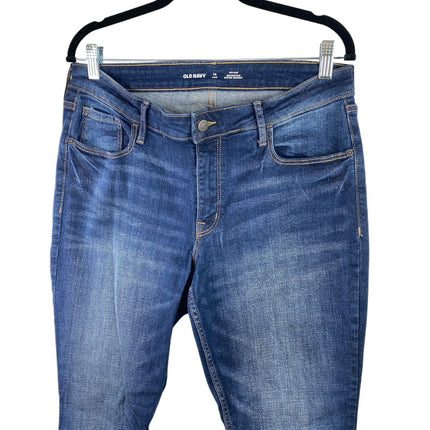 Old Navy Rockstar Super Skinny Mid Rise Women's Blue Casual Denim Jeans Size 14