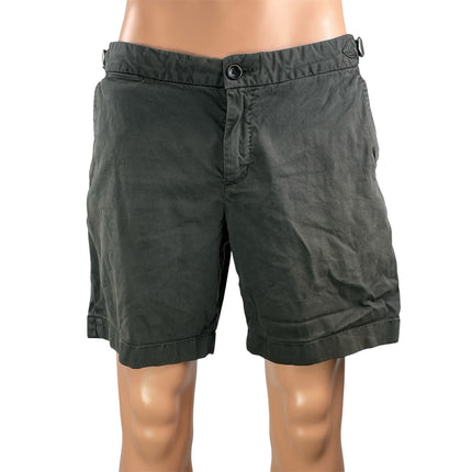 MJB Men's Gray Mid Rise Golf Casual Straight Chino Khaki Bermuda Shorts Size 34