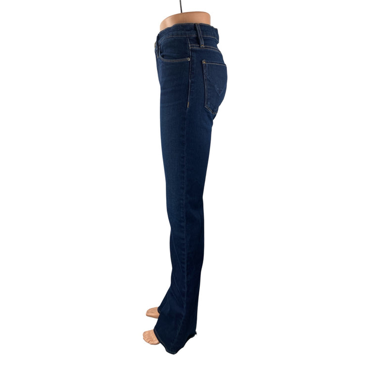 Hudson Women's Dark Blue Wash Mid Rise Skinny Bootcut Flare Denim Jeans Pants 28