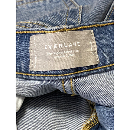 Everlane The Original Cheeky Women's Blue High Rise Straight Denim Jeans Size 26