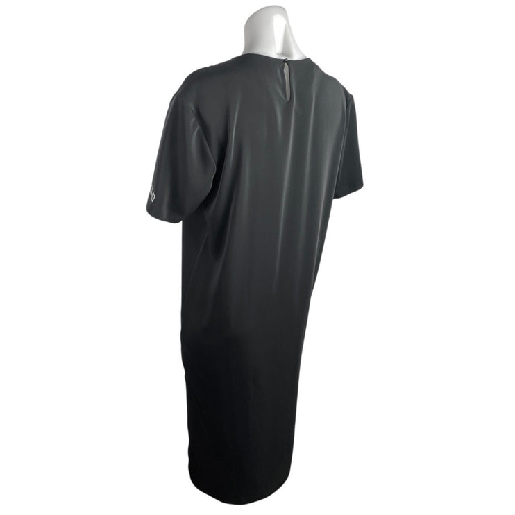 Adidas 3 Stripes Women's Black Short Sleeve Crew Neck Midi Shift Dress Size S