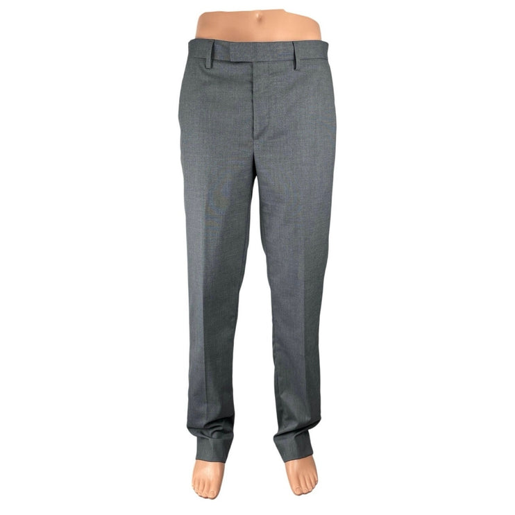 Banana Republic Mens Gray Tailored Fit Straight Mid Rise Trousers Dress Pants 33