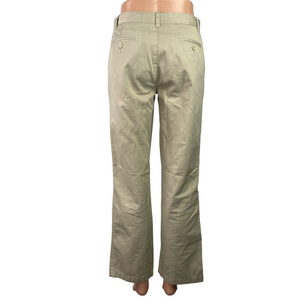 Tommy Hilfiger Women Beige Khaki High Rise Flared Bootcut Trousers Pants Size 18