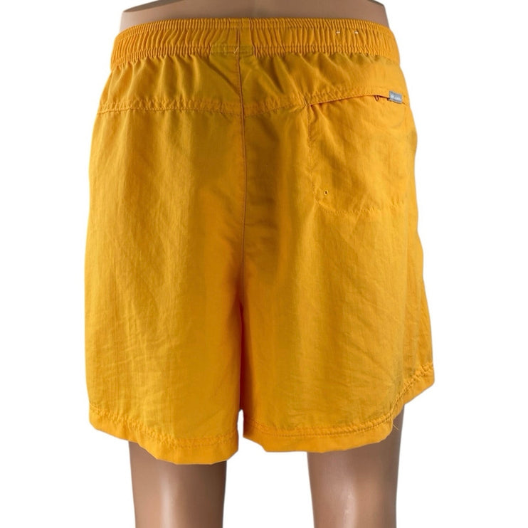 Columbia Men's Yellow Elastic Waist Pockets Windbtreaker Sweat Shorts Size XXL