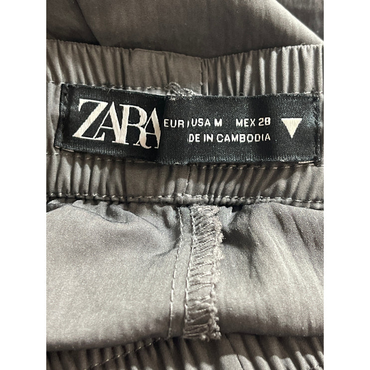 Zara Women's Gray High Rise Baggy Skater Parachute Jogger Sweat Pants Size M