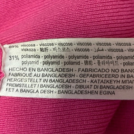 Zara Women's Pink Rib Knit Sleeveless Stretch Pullover Crop Tank Top Size S