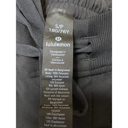 Lululemon ABC Warpstreme Mens Black Slim-Fit Pull-On Trousers Joggers Pant S/P