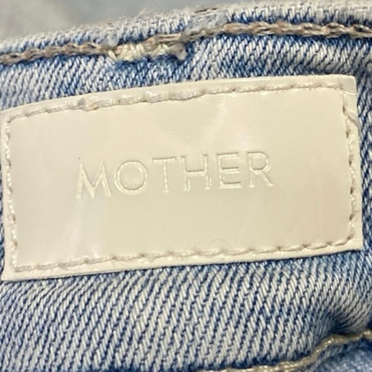 Mother Women's Blue Distressed Mid Rise Flared Bootcut Denim Jeans Size 25