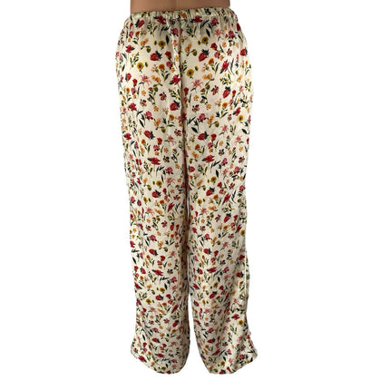 J.Crew Women's Multicolor Floral Elastic Waist Wide Leg Trousers Lounge Pants S