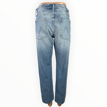 Mother The Tomcat Women Light Blue High Rise Slim Straight Denim Jeans Pants 31