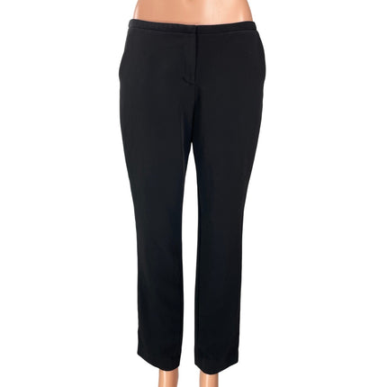 Tahari Women's Black Mid Rise Straight Leg Office Career Trousers Pants Size 0