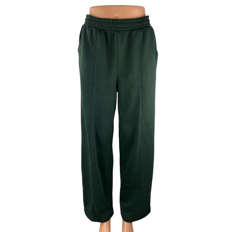 GAP Green Fleece High Rise Straight Leg Track Athletic Trousers Sweat Pants Sz S