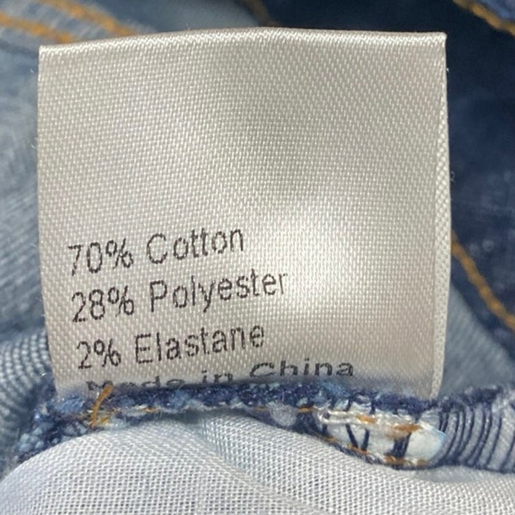 Princess Polly Blue High Waisted Split Hem Flared Bootcut Denim Jeans Pants 6