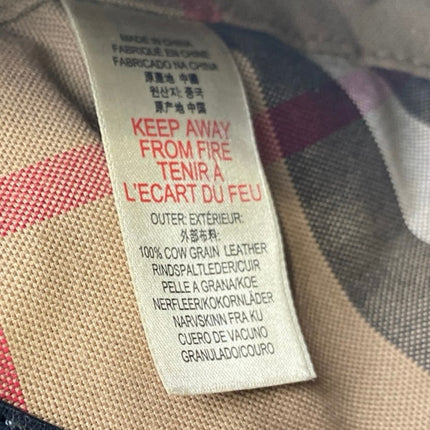 Burberry Black Eyelet Leather Metal Studded Zip Adjustable Crossbody Handbag OS