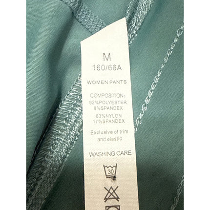 Women's Teal Blue Mesh Sheer Slit Pleated Tie Waist A Line Midi Skirt Size M