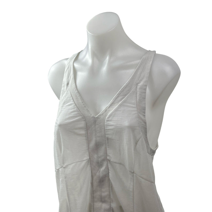 Alo Yoga Women's White V Neck Sleeveless Sports Athletic Activewear Tank Top M