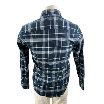 Club Monaco Men's Blue Slim Fit Long Sleeve Plaid Button Down Shirt Top Size S