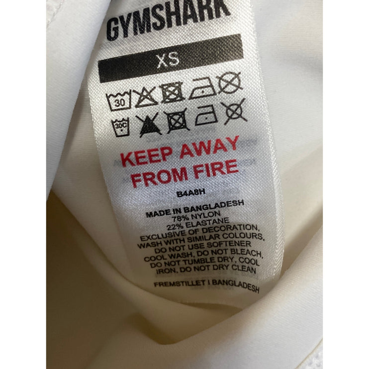 Gymshark Womens White Criss Cross Yoga Athletic Activewear Crop Cami Tank Top XS