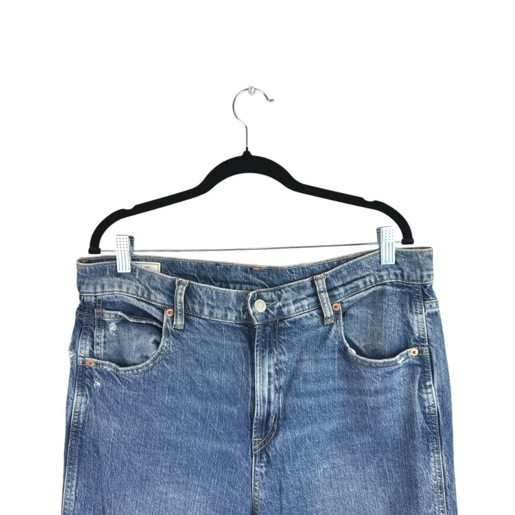 GAP Vintage Flare Women's Blue High Waist Distressed Denim Jeans Pants Size 32