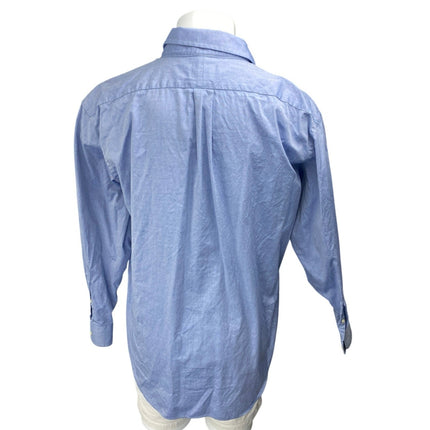 Jos. A. Bank Men's Blue Long Sleeve Pocket Button Down Dress Shirt Top Sz 17-34