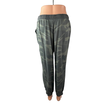 Splendid Lakeside Boardwalk Women's Camouflage High Rise Jogger Trousers Pants M