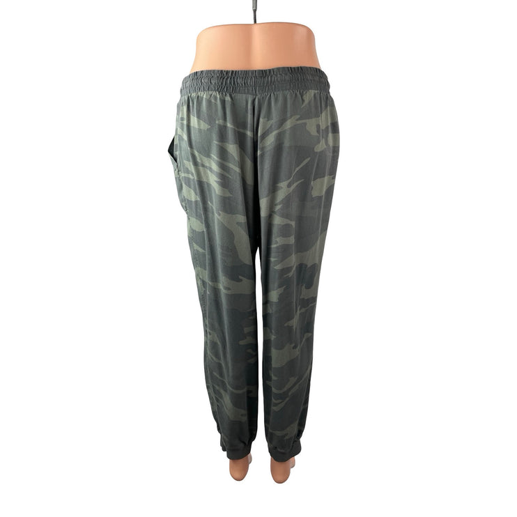 Splendid Lakeside Boardwalk Women's Camouflage High Rise Jogger Trousers Pants M