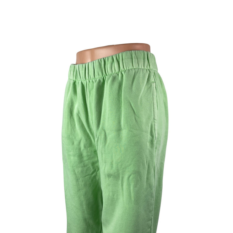 Gap Women's Green Fleece Knit High Rise Baggy Tapered Jogger Sweat Pants Size M