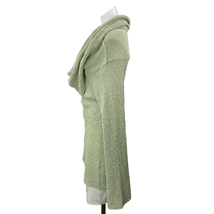 Meshki Women's Olive Green Long Sleeves Knit Draped Cowl Neck Sweater Top Sz XXL