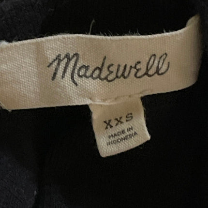 Madewell Women's Black High Neck Sleeveless Basic Knit Cami Tank Top Size XXS
